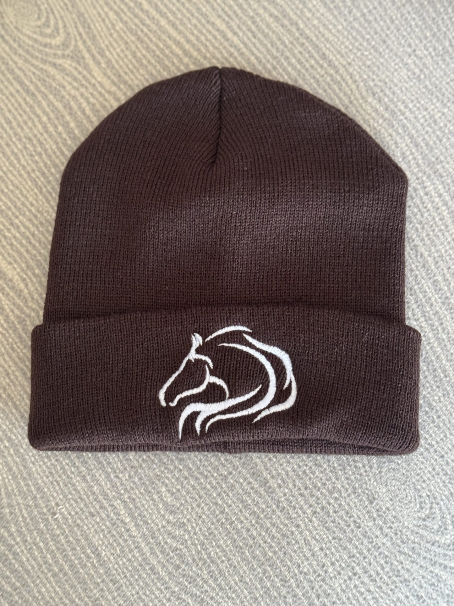 Unisex beanie from Unbridled Collection with warm wool design for barn visits by PK Equine
