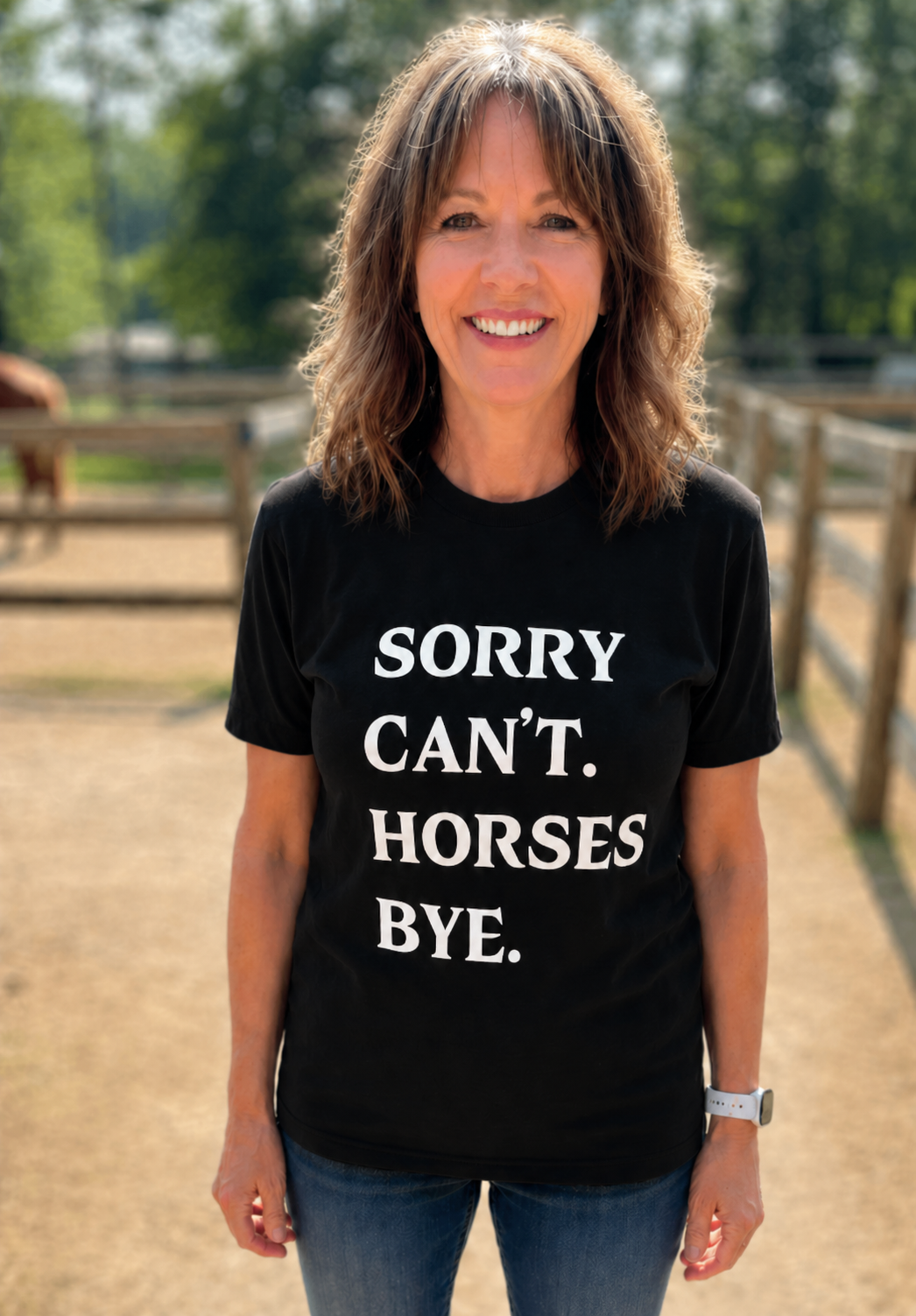 Fun T-Shirt - Sorry Can't. Horses Bye. - Unisex - PK Equine