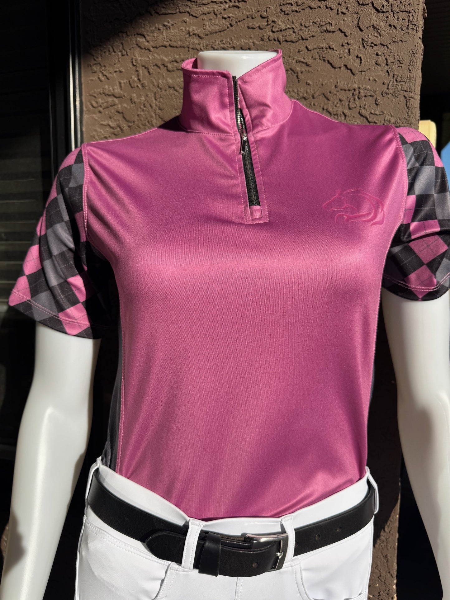 Women’s breathable mesh riding top Summer 2025 with stretchy fabric by PK Equine.