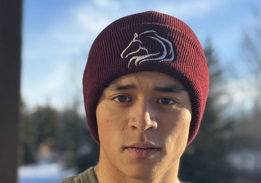 Unisex beanie from Unbridled Collection with warm wool design for barn visits by PK Equine