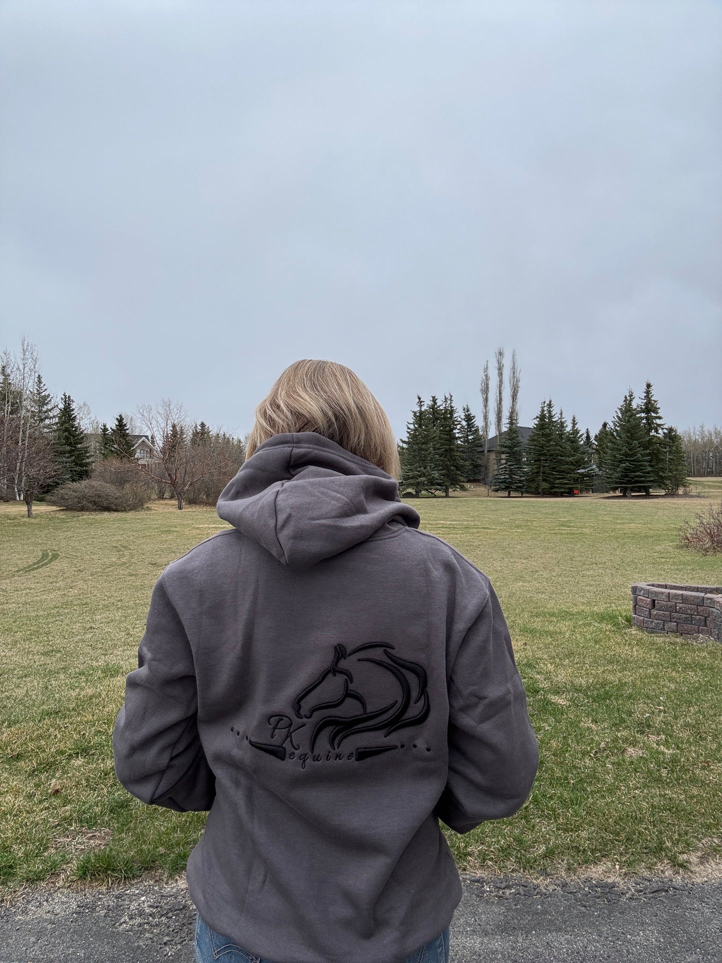 Unbridled fleece hoodie from Unbridled Collection with warm design by PK Equine.