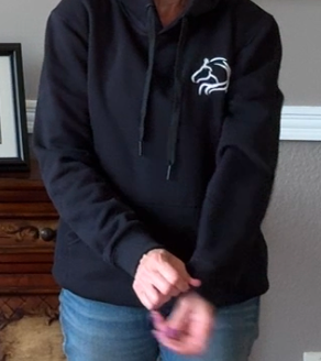Unbridled fleece hoodie from Unbridled Collection with warm design by PK Equine.