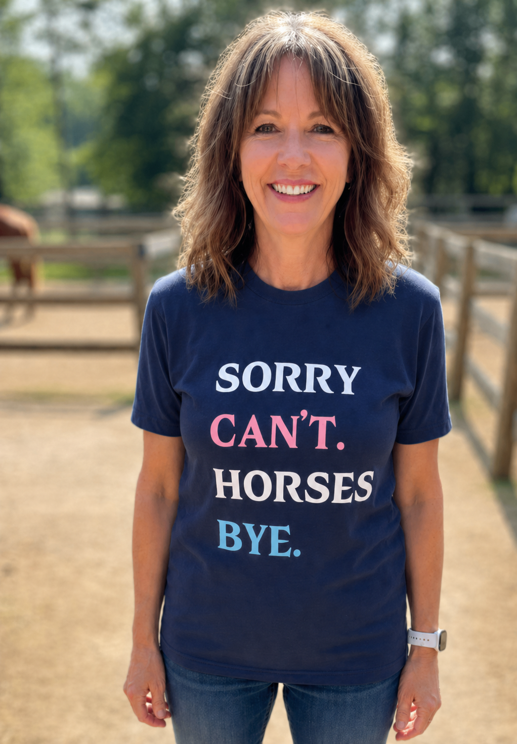 Fun T-Shirt - Sorry Can't. Horses Bye. - Unisex - PK Equine