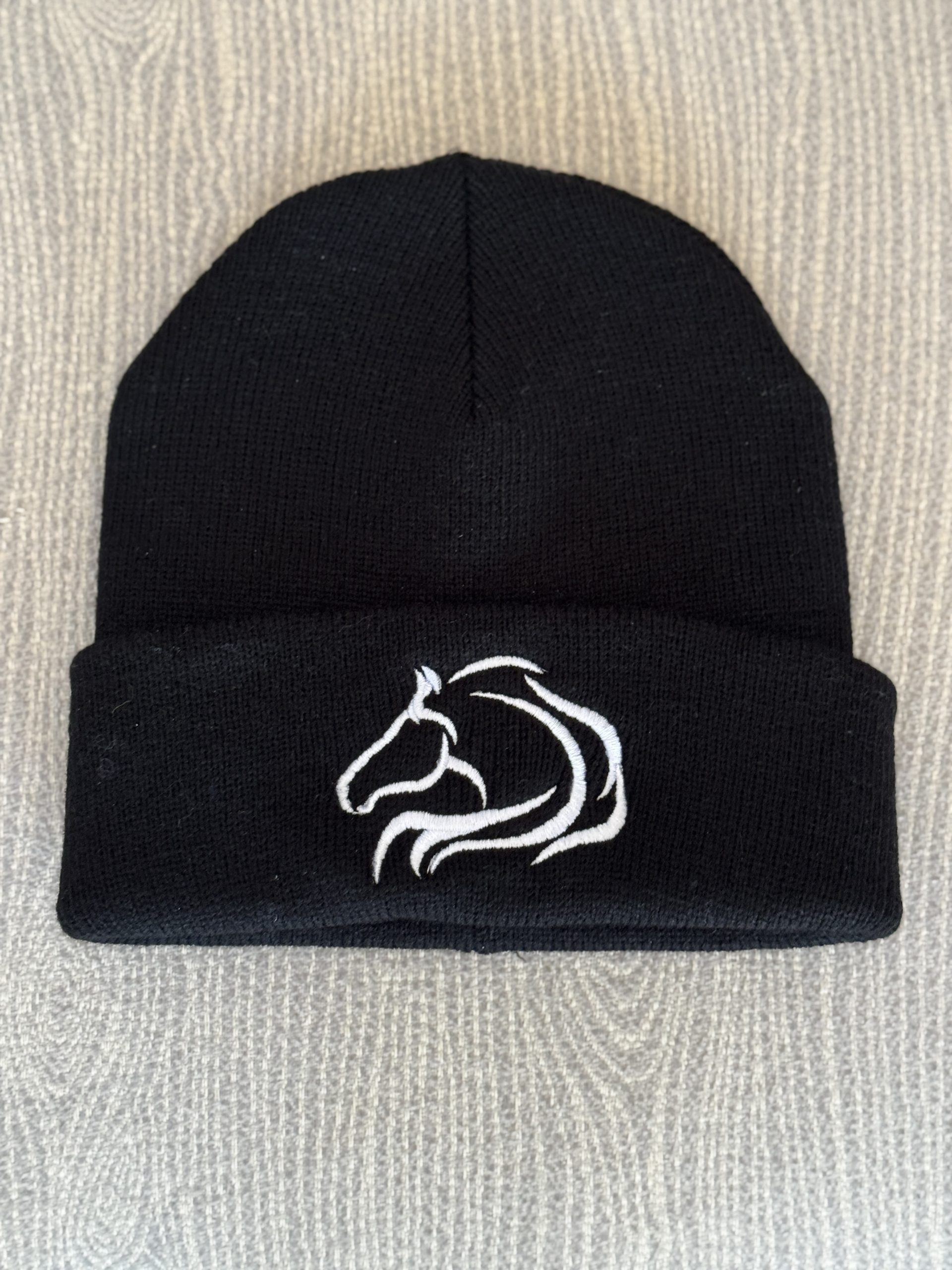 Unisex beanie from Unbridled Collection with warm wool design for barn visits by PK Equine